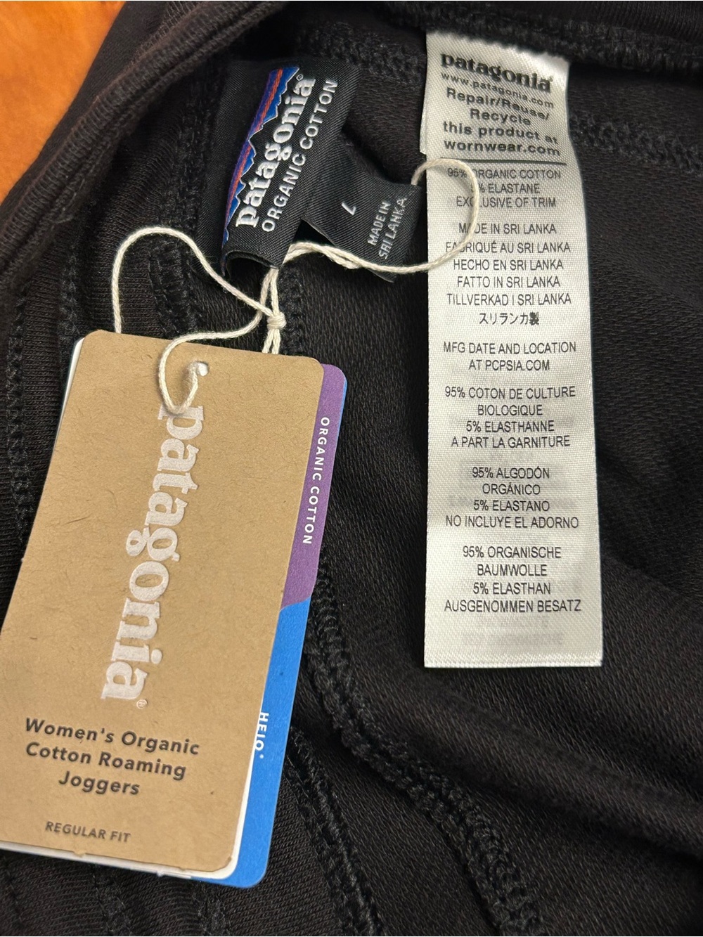 Patagonia Women’s Organic Cotton Roaming Joggers Large - Picture 8 of 8